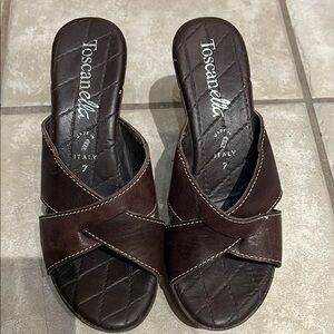 Women's Brown Leather Sandals